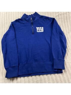 NFL New York Giants Half-Zip Sweater Mens Size XL Long Sleeves Football Fan Gear